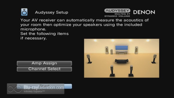 Audyssey Set Up Screen