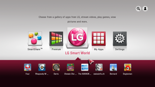 LG BP730 Home Screen Menu