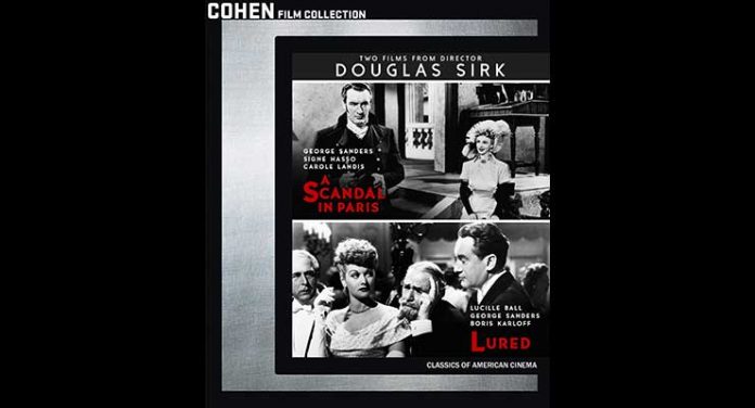 Two Films by Douglas Sirk (A Scandal in Paris & Lured) Blu-ray Cover Art