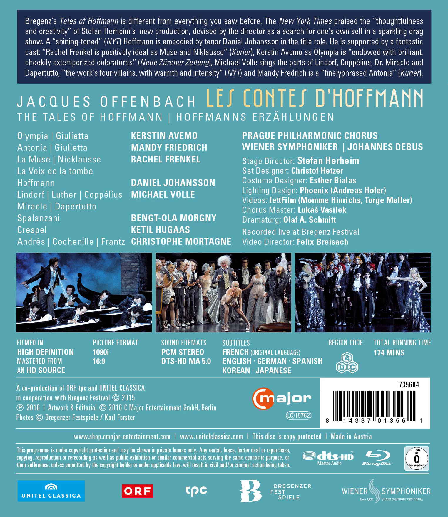 Offenbach: Les Contes D'Hoffmann (C Major Entertainment/735604) Blu-ray Disc back cover insert