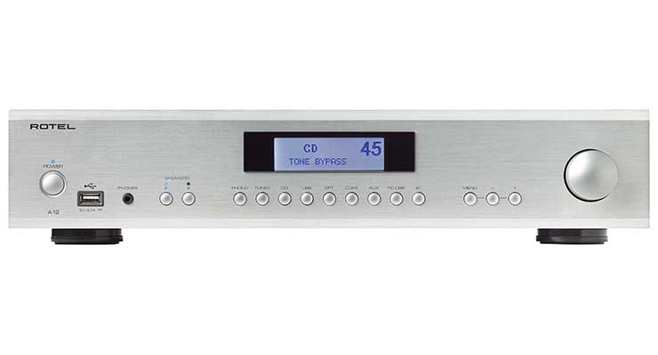 Rotel A12 Stereo Integrated Amplifier Silver Front View