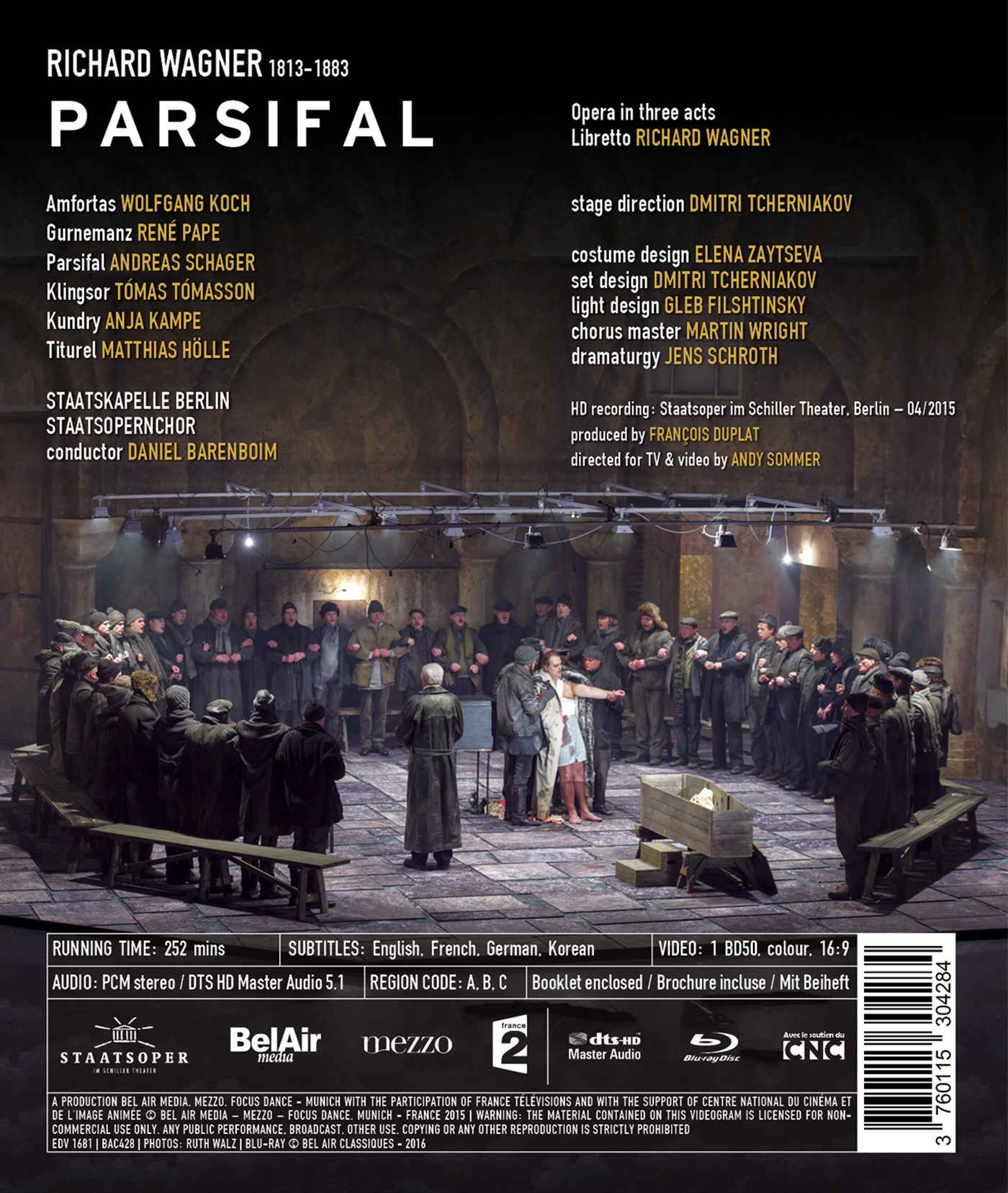 Richard Wagner: Parsifal (BelAir Classiques BAC428) Blu-ray Disc Back Insert