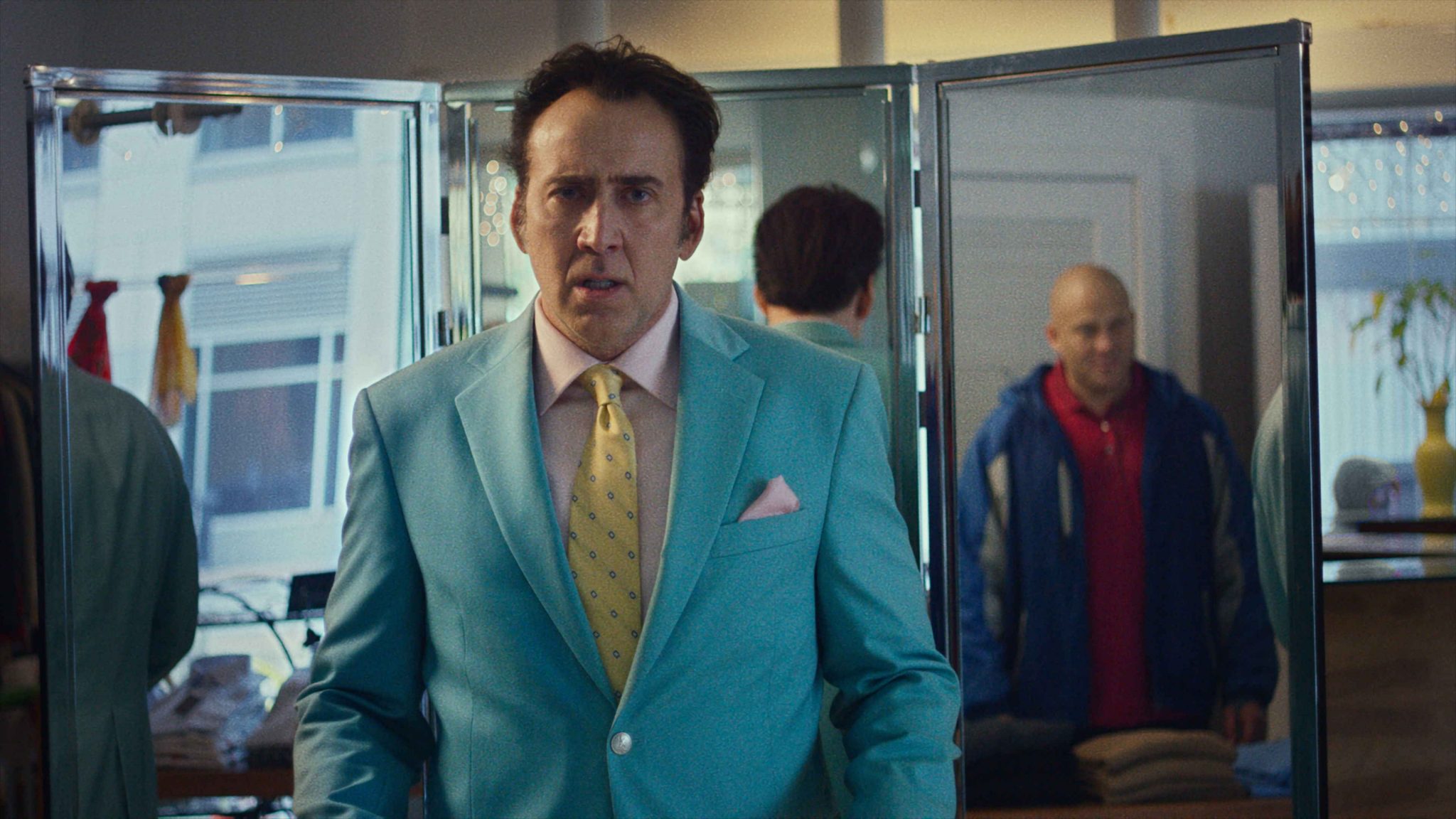 (L-R) Nicolas Cage and Christopher Matthew Cook in Dog Eat Dog (2016)