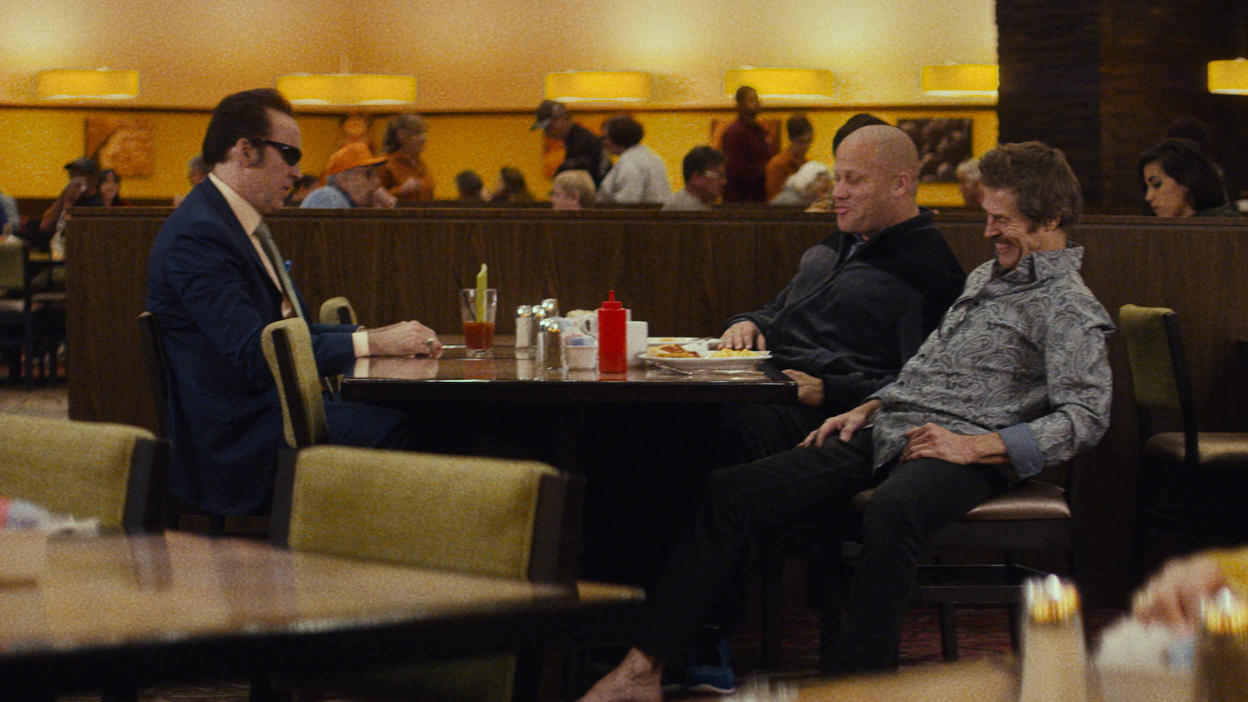 (L-R) Nicolas Cage, Christopher Matthew Cook and Willem Dafoe in Dog Eat Dog (2016)
