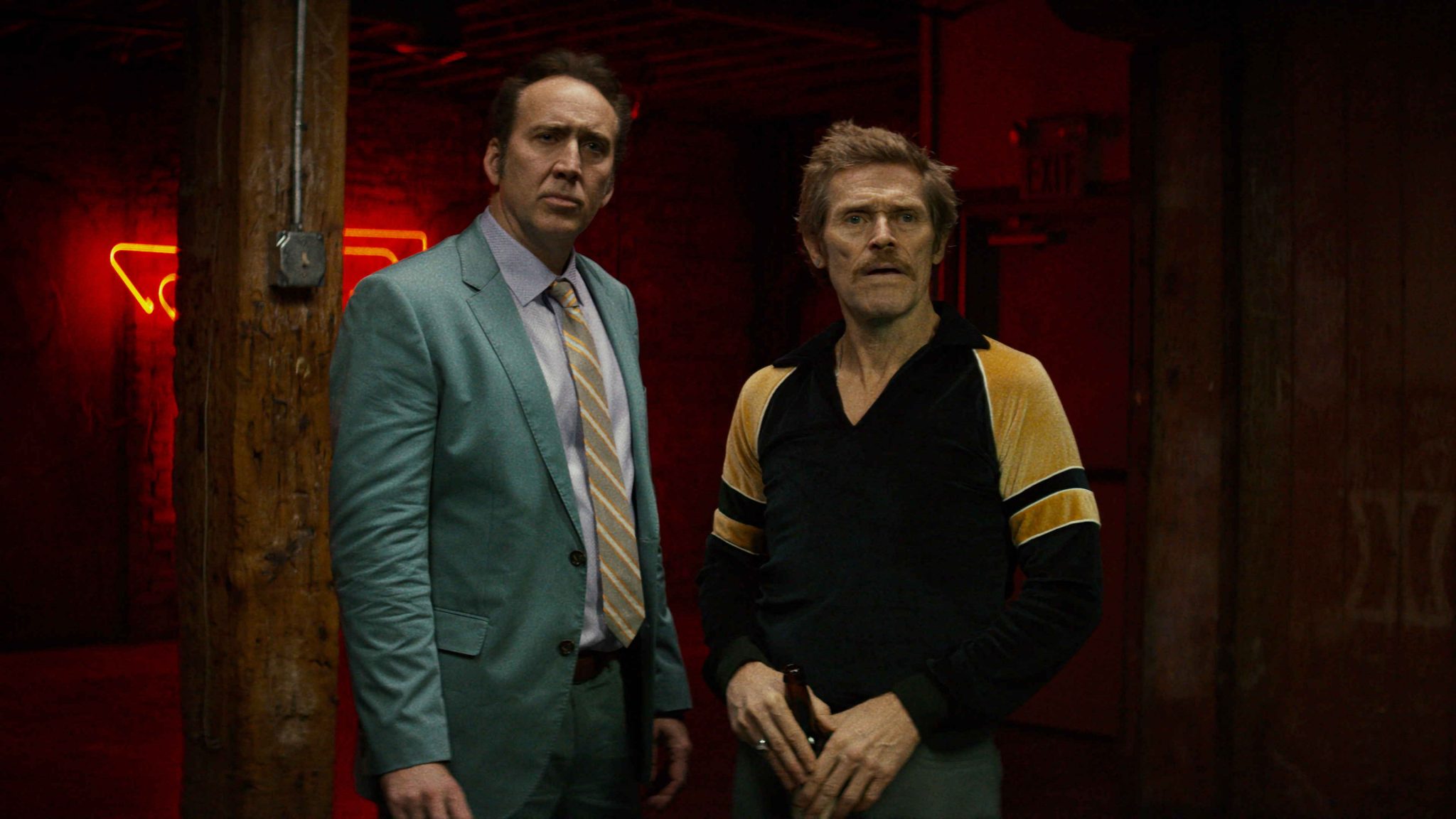(L-R) Nicolas Cage and Willem Dafoe in Dog Eat Dog (2016)