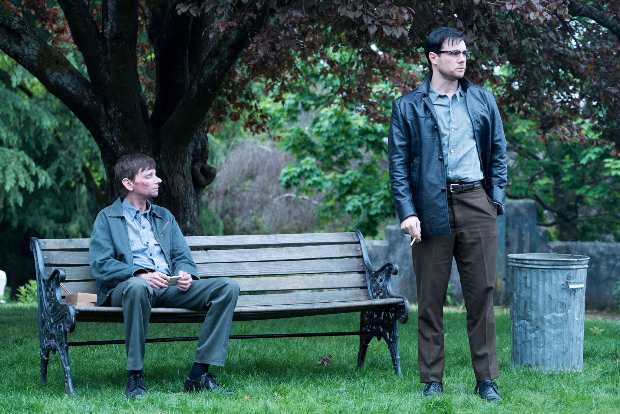 (l-r) DJ Qualls as Ed McCarthy & Rupert Evans as Frank Frink in The Man in the High Castle: Season 2. Photo Credit: Amazon Prime Video/Liane Hentscher
