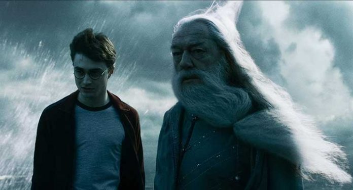 Daniel Radcliffe and Michael Gambon in Harry Potter and the Half-Blood Prince (2009)