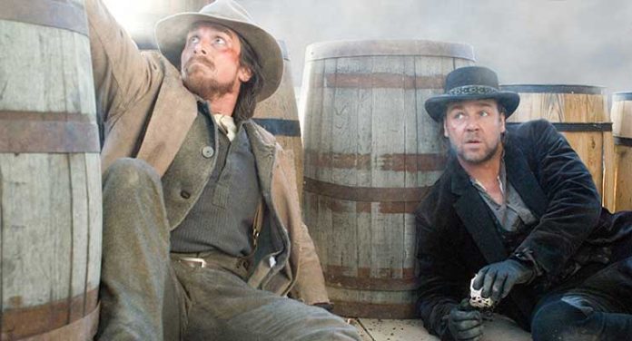 Russell Crowe and Christian Bale in 3:10 to Yuma (2007)