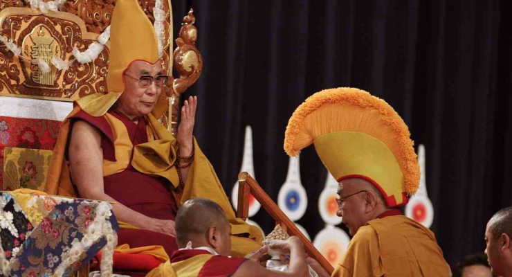 His Holiness The Dalai Lama at his Long Life Ceremony in honor of his 80th Birthday in NYC
