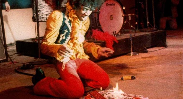 Jimi Hendrix in Monterey Pop. Photo courtesy of the Criterion Collection.