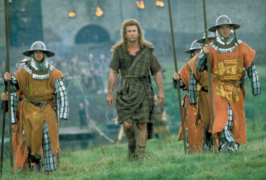 Mel Gibson and James Cosmo in Braveheart (1995)