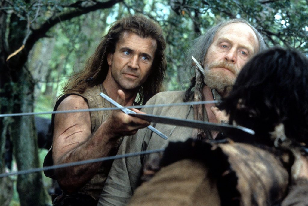 Mel Gibson and James Cosmo in Braveheart (1995)