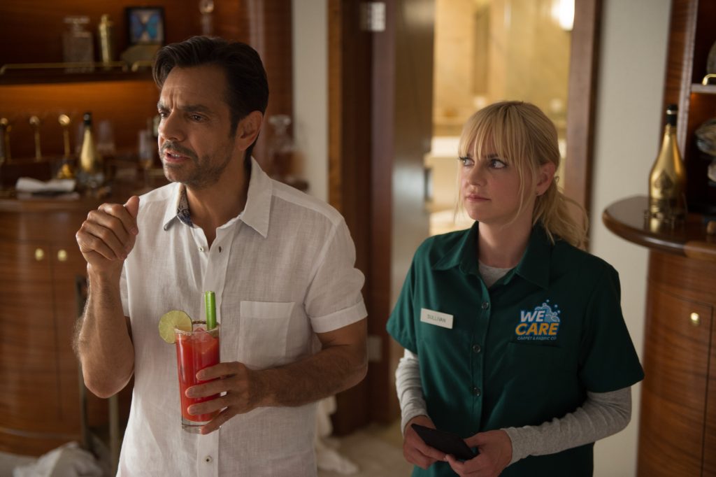 [Click here to view this image: [Eugenio Derbez as Leonardo and Anna Faris as Kate in Overboard]] Eugenio Derbez as Leonardo and Anna Faris as Kate in Overboard. Photo Credit Metro Goldwyn Mayer Pictures Pantelion Films