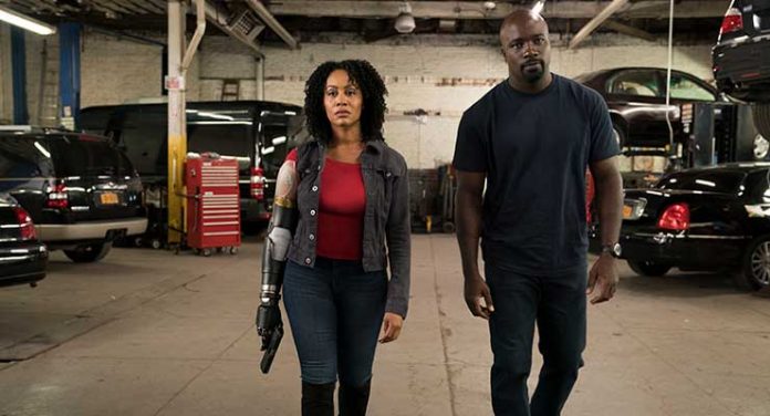 Simone Missick and Mike Colter in Marvel's Luke Cage: Season 2. Photo Credit: David Lee/Netflix