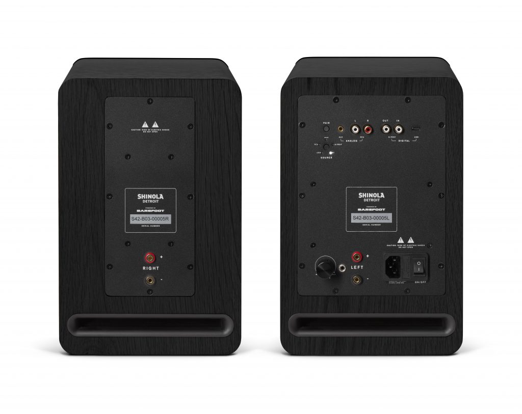 Shinoloa Detroit Barefoot Bookshelf Speakers Shinoloa Detroit Barefoot Bookshelf Speakers Rearview (Black)