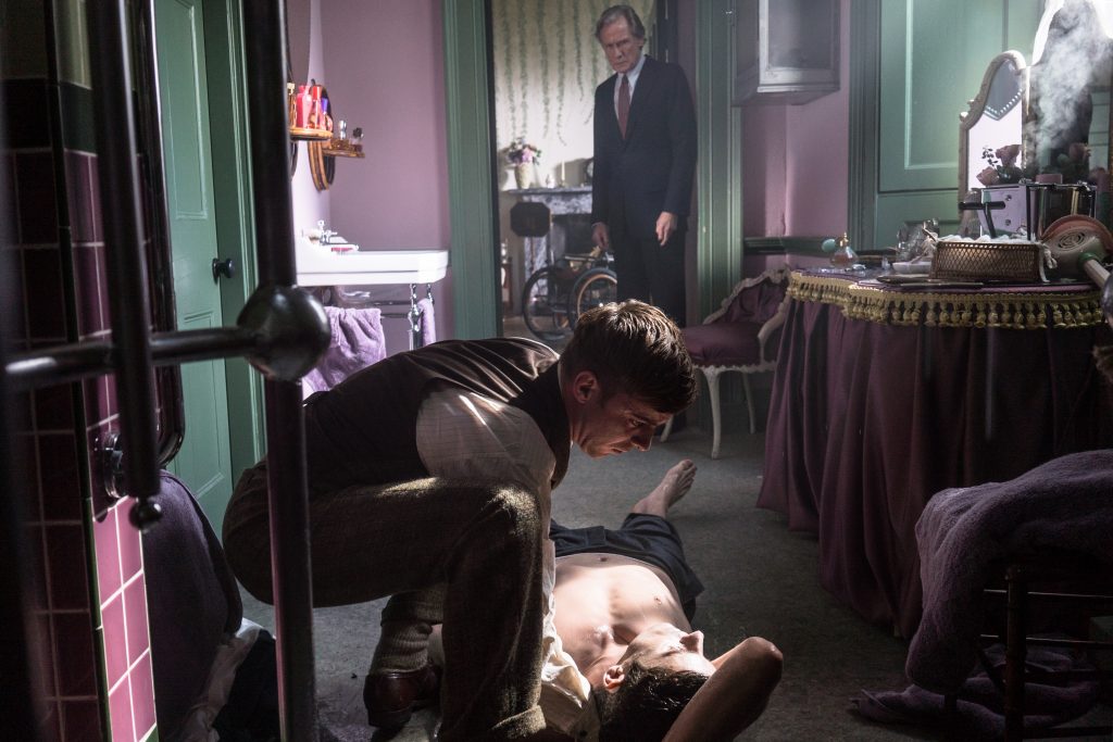 Ordeal by Innocence Bill Nighy as Leo Argyll, Luke Treadaway as Arthur and Matthew Goode as Philip in Ordeal by Innocence