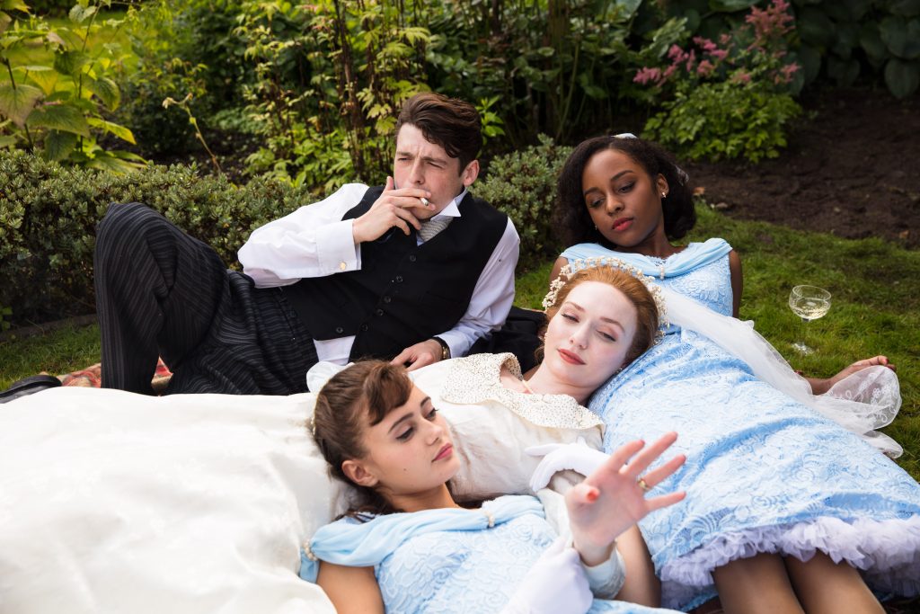 Ordeal by Innocence From left to right: Anthony Boyle as Jack Argyll, Ella Purnell as Hester Argyll, Eleanor Tomlinson as Mary Durrant, Crystal Clarke as Tina Argyll in Ordeal by Innocence