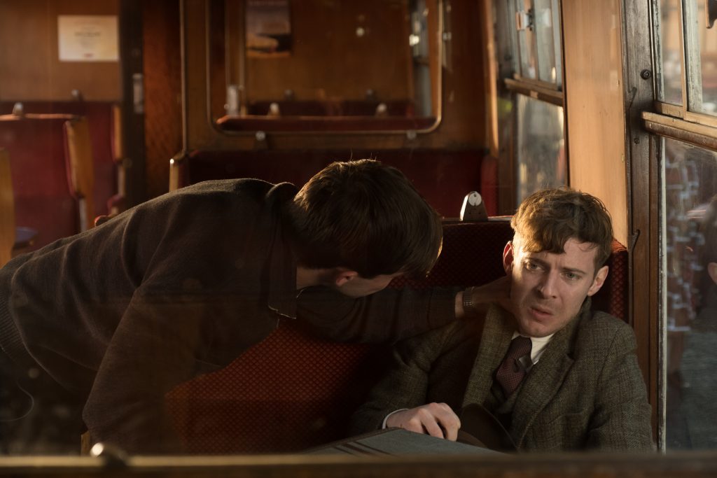 Ordeal by Innocence From left to right: Christian Cooke as Mickey Argyll, Luke Treadaway as Dr. Arthur Calgary in Ordeal by Innocence