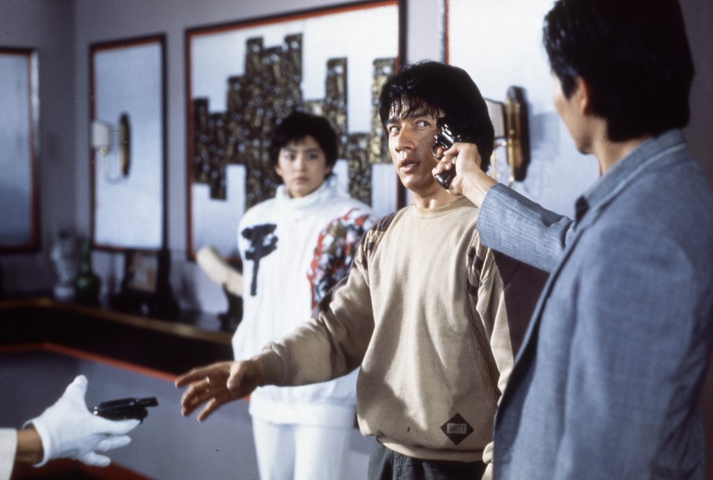 Police Story Brigitte Lin and Jackie Chan in Police Story (1985)