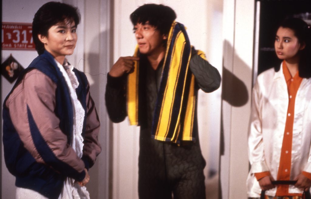 Police Story Brigitte Lin, Jackie Chan, and Maggie Cheung in Police Story (1985)