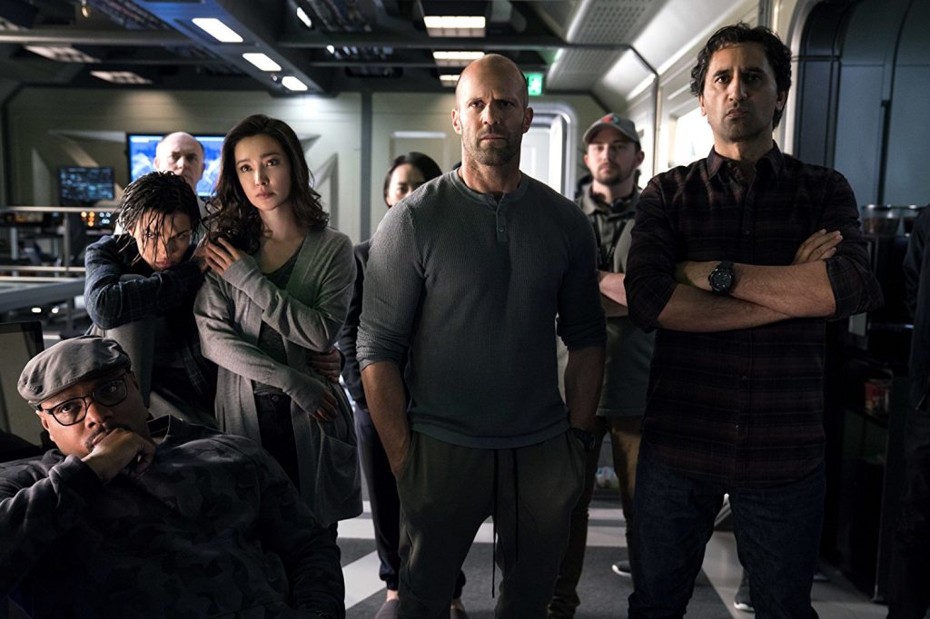 The Meg Jason Statham, Cliff Curtis, Li Bingbing, Page Kennedy, and Ruby Rose in The Meg (2018) in The Meg (2018)