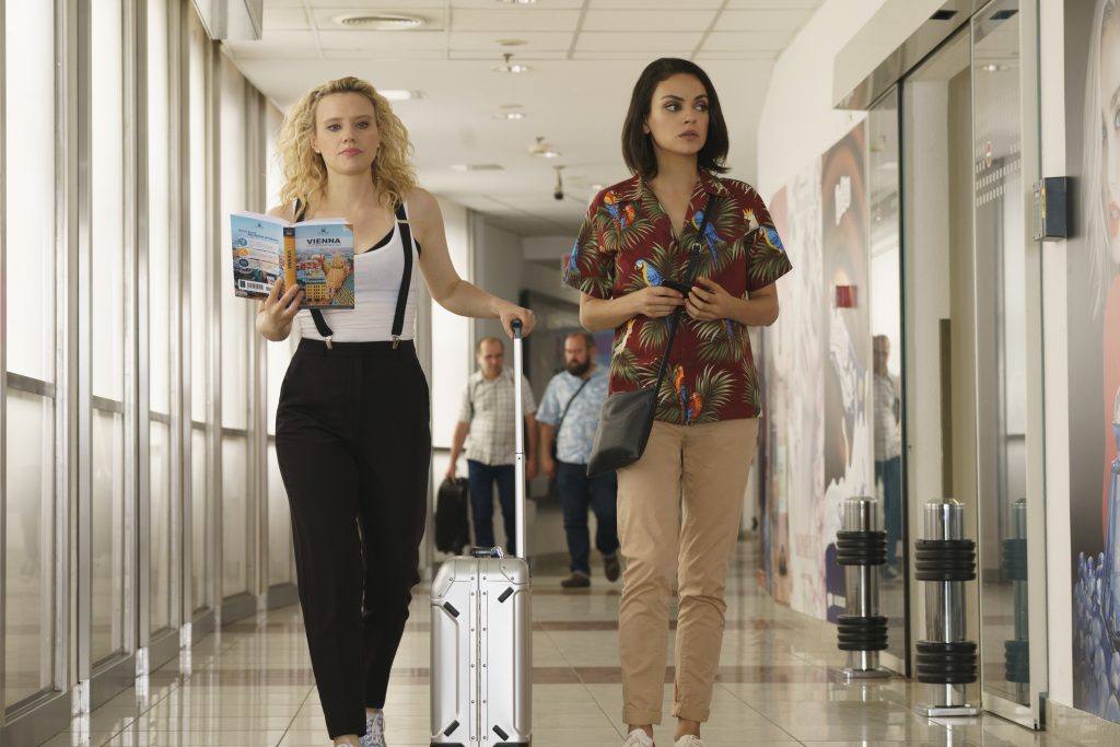 The Spy Who Dumped Me Day 04 Kate McKinnon as “Morgan” and Mila Kunis as “Audrey” in THE SPY WHO DUMPED ME. Photo Credit: Hopper Stone/SMPSP