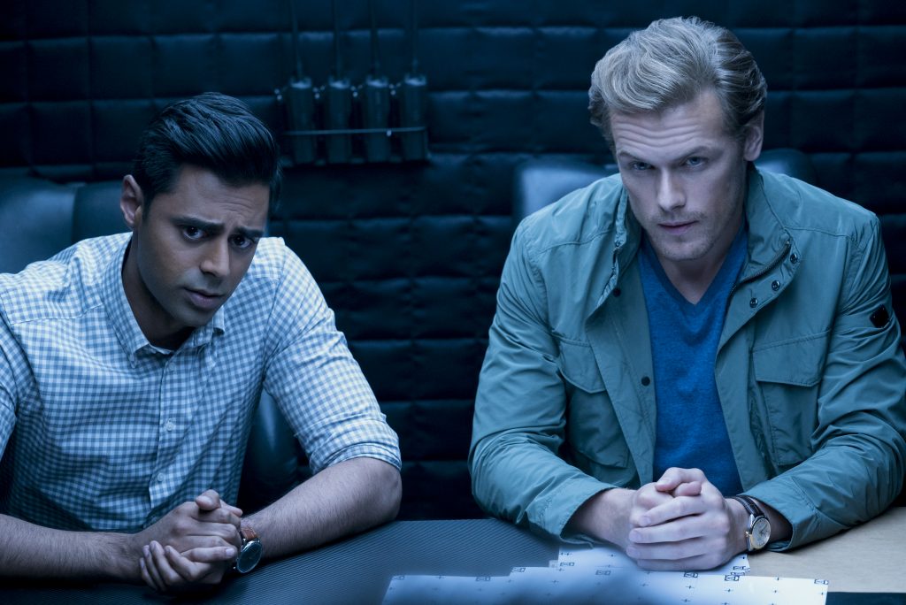 The Spy Who Dumped Me Hasan Minhaj as "Duffer" and Sam Heughan as "Sebastian" in THE SPY WHO DUMPED ME. Photos by Hopper Stone. Lionsgate Entertainment