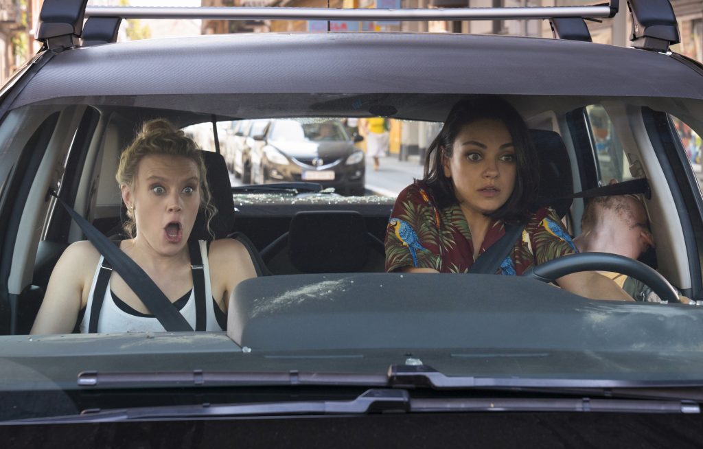 Kate McKinnon as "Morgan" and Mila Kunis as "Aubrey" in THE SPY WHO DUMPED ME. Kate McKinnon as "Morgan" and Mila Kunis as "Aubrey" in THE SPY WHO DUMPED ME. Photos by Hopper Stone. Lionsgate Entertainment