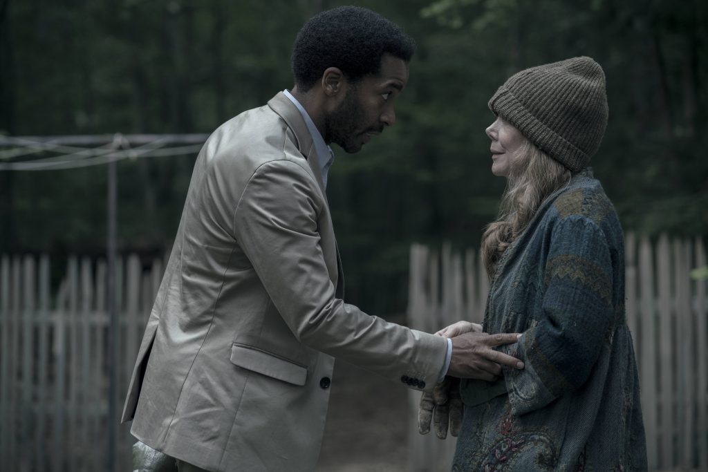 Castle Rock Castle Rock -- "Severance" -- Episode 101 -- Henry Deaver, a death-row attorney, confronts his dark past when an anonymous call lures him back to his hometown of Castle Rock, Maine. Henry Deaver (Andre Holland) and Ruth Deaver (Sissy Spacek), shown. (Photo by: Patrick Harbron/Hulu)