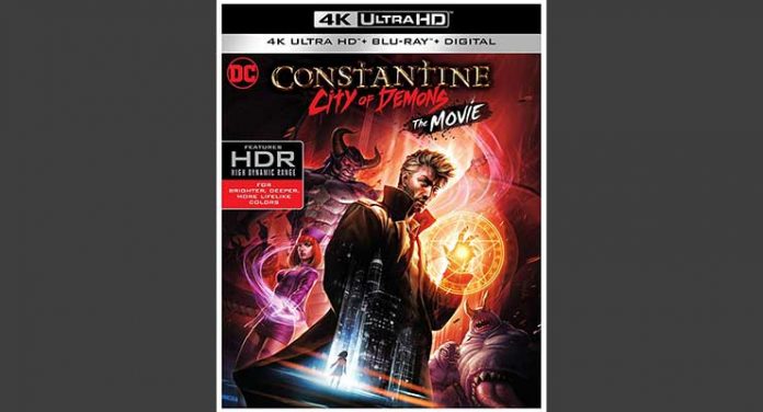 Constantine: City of Demons -- The Movie 4K Ultra HD Blu-ray (Warner Bros) Cover Art