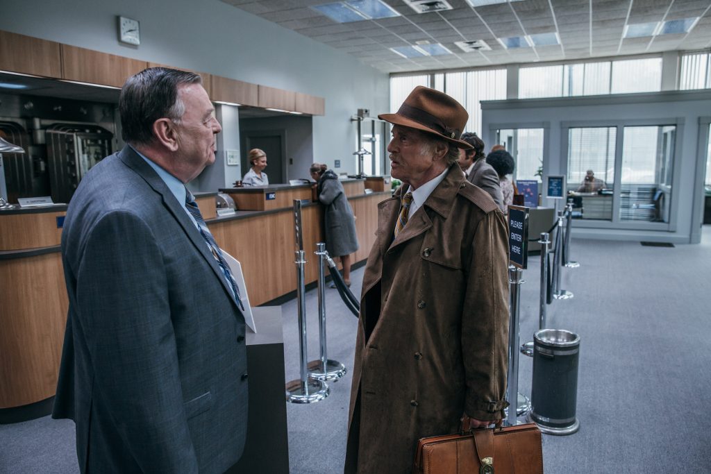 The Old Man & The Gun Gene Jones as "Mr. Owens" and Robert Redford as "Forrest Tucker" in the film THE OLD MAN & THE GUN. Photo by Eric Zachanowich. © 2018 Twentieth Century Fox Film Corporation All Rights Reserved
