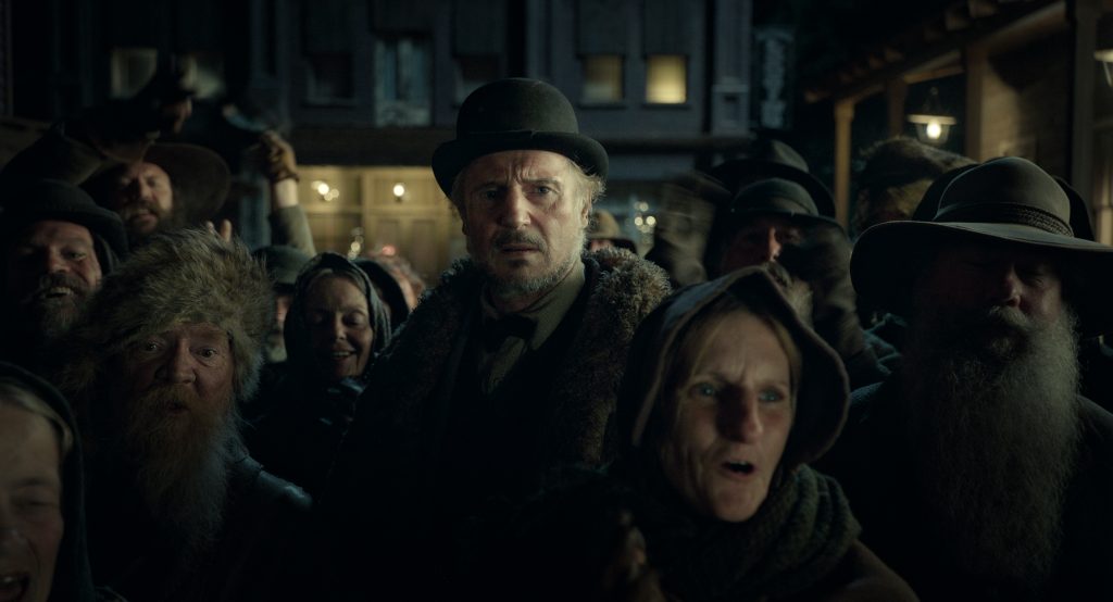 THE BALLAD OF BUSTER SCRUGGS Liam Neeson is Impresario in The Ballad of Buster Scruggs, a film by Joel and Ethan Coen.