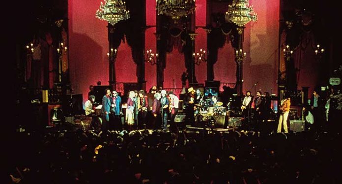 The Band and guests in the Martin Scorsese film The Last Waltz (1978)