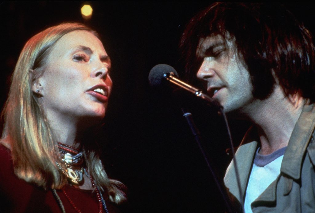 Joni Mitchell and Neil Young in The Last Waltz (1978)