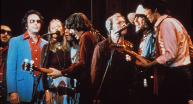 Dr. John, Neil Diamond, Joni Mitchell, Neil Young, Van Morrison, Bob Dylan, and The Band in The Last Waltz (1978)