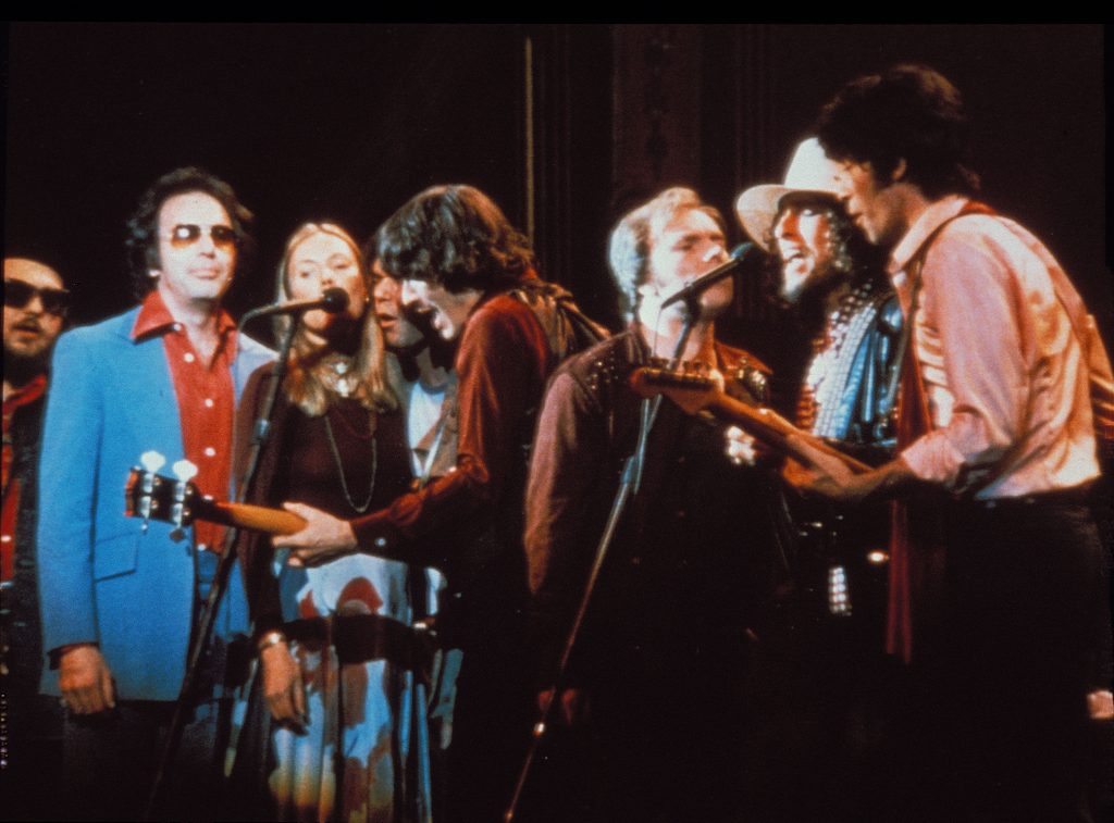 Dr. John, Neil Diamond, Joni Mitchell, Neil Young, Van Morrison, Bob Dylan, and The Band in The Last Waltz (1978)
