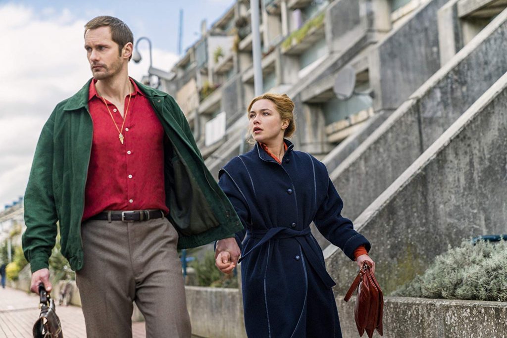 The Little Drummer Girl Alexander Skarsgård and Florence Pugh in The Little Drummer Girl (2018)