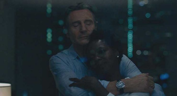 Liam Neeson and Viola Davis in Twentieth Century Fox’s WIDOWS. Photo Credit: Courtesy Twentieth Century Fox. TM & © 2018 Twentieth Century Fox Film Corporation. All Rights Reserved.