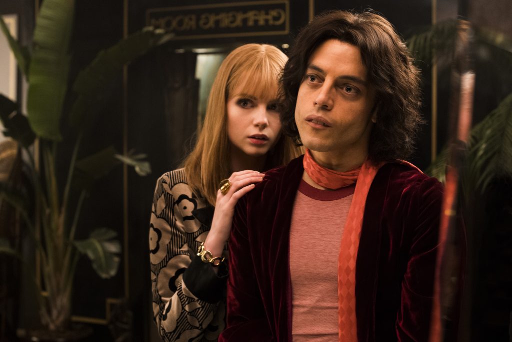 BOHEMIAN RHAPSODY Lucy Boynton (Mary Austin) and Rami Malek (Freddie Mercury) star in Twentieth Century Fox’s BOHEMIAN RHAPSODY. Photo Credit: Alex Bailey.