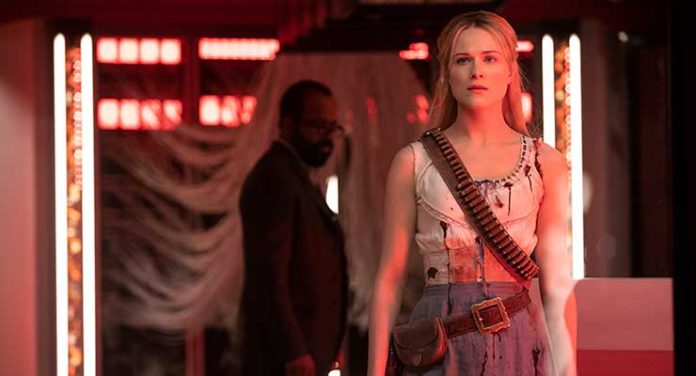 Evan Rachel Wood and Jeffrey Wright in Westworld: Season Two