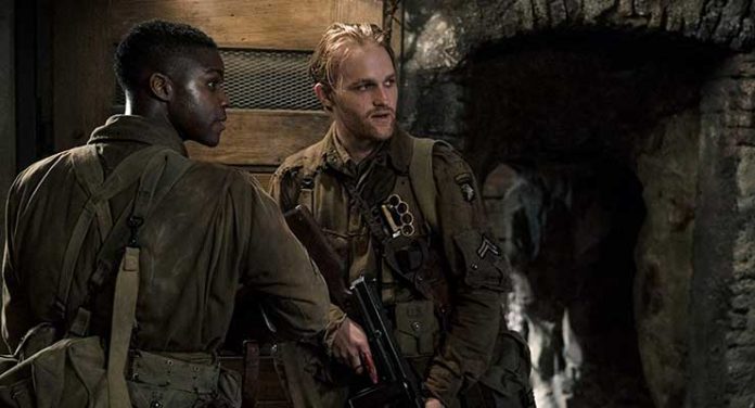 Wyatt Russell and Jovan Adepo in Overlord (2018). © 2018 PARAMOUNT PICTURES. ALL RIGHTS RESERVED.