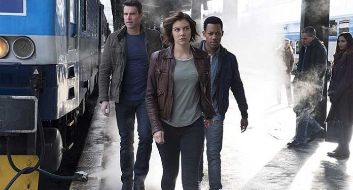 Scott Foley, Lauren Cohan, and Tyler James Williams in Whiskey Cavalier (2019). © 2018 American Broadcasting Companies, Inc. All rights reserved.