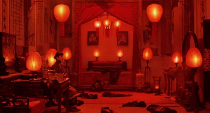 Gong Li in Raise the Red Lantern (Da hong deng long gao gao gua) (1991)