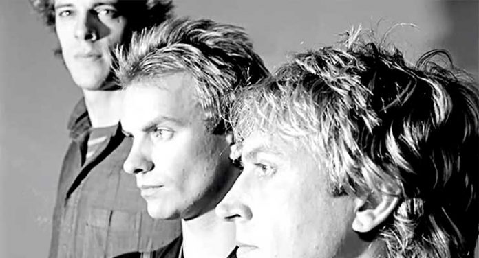 The Police; L to R: Stewart Copeland, Sting, Andy Summers (courtesy of Eagle Rock Entertainment)