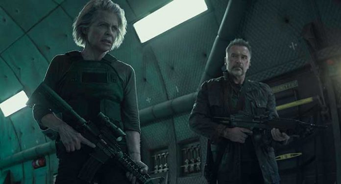 Linda Hamilton, left, and Arnold Schwarzenegger star in Skydance Productions and Paramount Pictures’ 