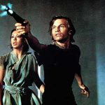 Jenny Agutter and Michael York in Logan's Run (1976)