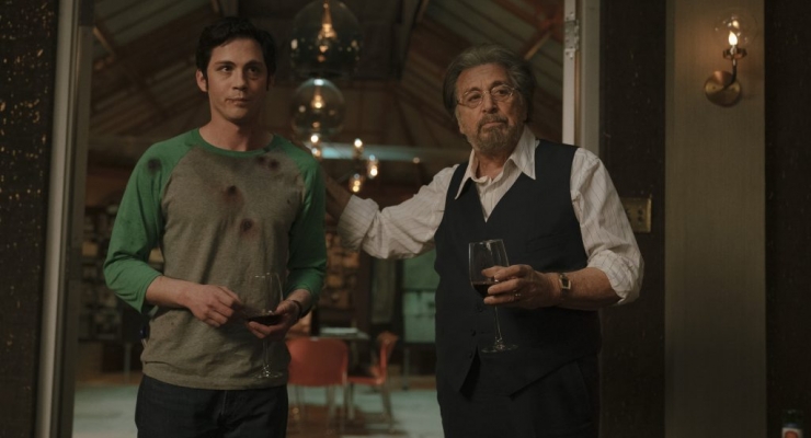 Logan Lerman and Al Pacino in Hunters (2020)