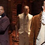 Lin-Manuel Miranda, Leslie Odom Jr., and Sydney James Harcourt in Hamilton (2020)