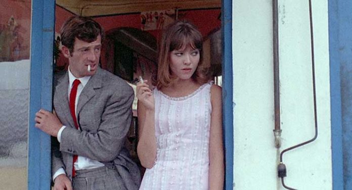 Jean-Paul Belmondo and Anna Karina in Pierrot le Fou (1965)