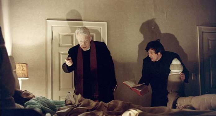 Linda Blair, Max von Sydow, and Jason Miller in The Exorcist (1973)